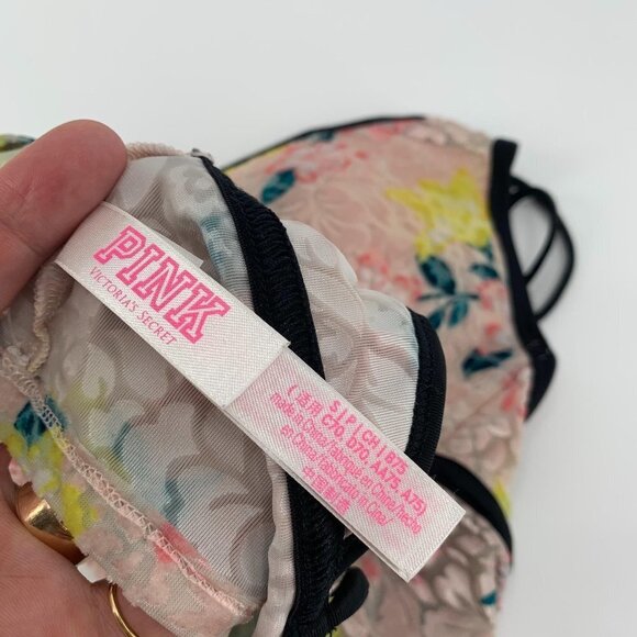 PINK Victoria's Secret Devoré Burnout Velvet Bralette‎ - Picture 5 of 8
